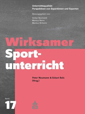 cover image of Wirksamer Sportunterricht
